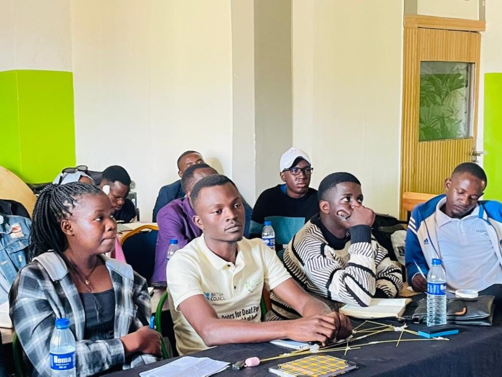 Entrepreneurship 4 Peace participants in session, including members of the Deaf Sign Alliance