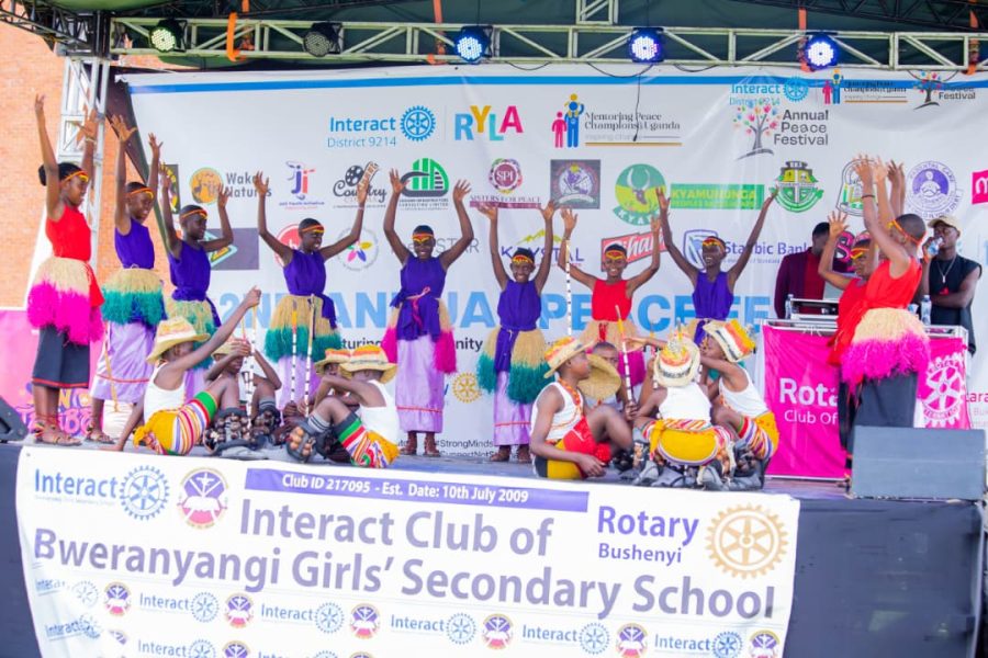 A traditional dance troupe performing on stage at the 2nd Annual Peace Festival
